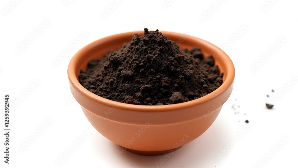 Terracotta bowl filled with rich soil - Potential for growth - Gardening content Terracotta bowl filled with rich soil - Potential for growth - Gardening content