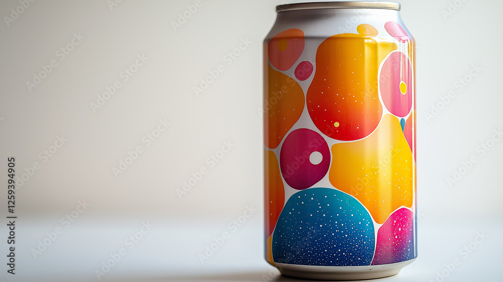 Obraz premium Geometric Sunset Summer Drink Can