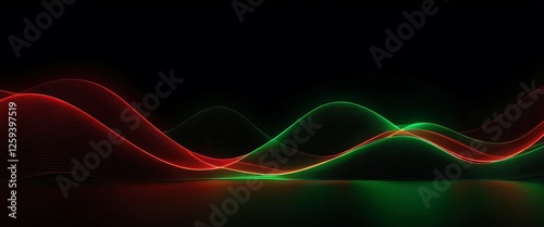 A black background with a green blue and pink wave design.Black abstract background with a metallic grid texture,colourful, colours, curve, dynamic, effect, elegant 987