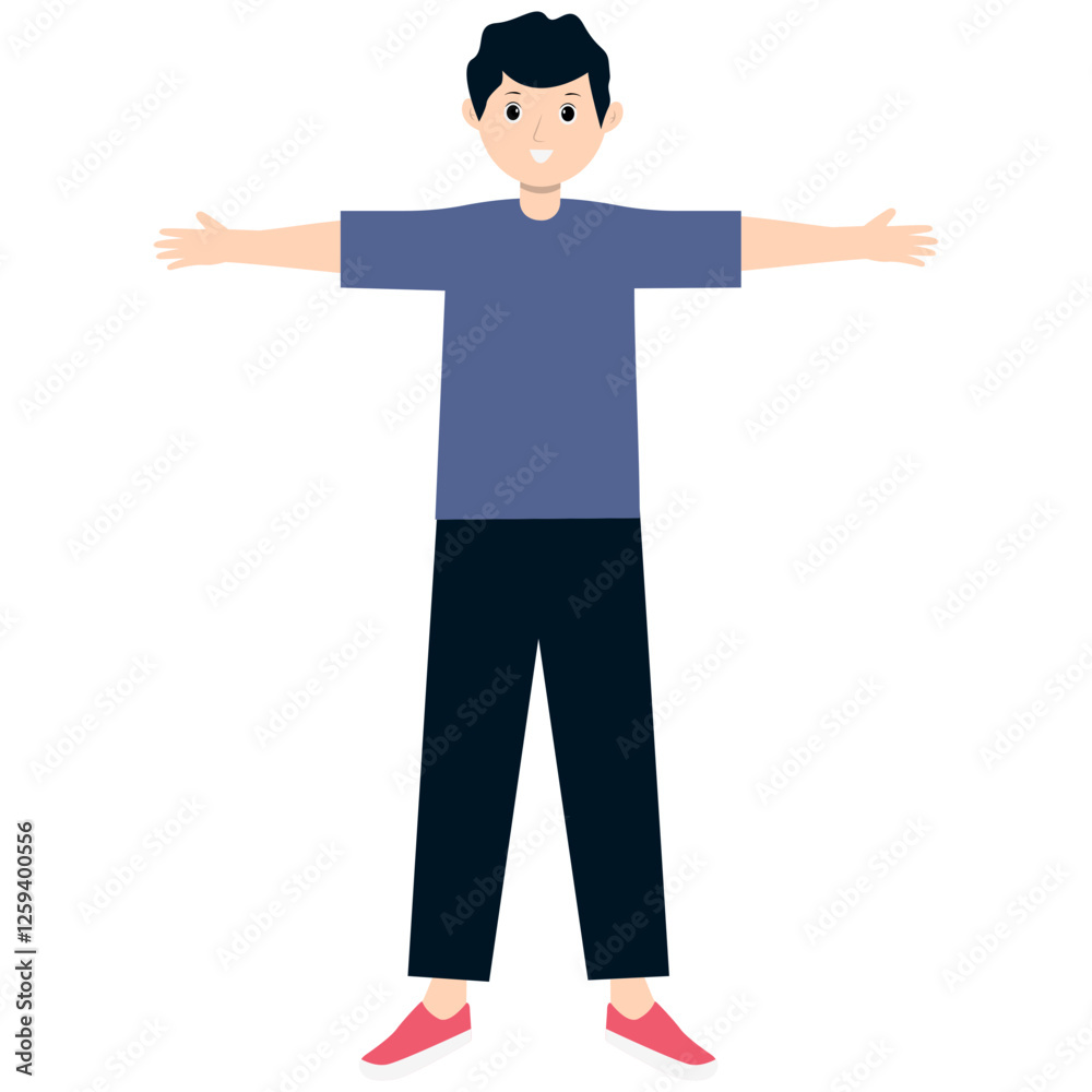 Illustration of People with Smile Expression. Flat Vector Character. Illustration of People with Smile Expression. Flat Vector Character.