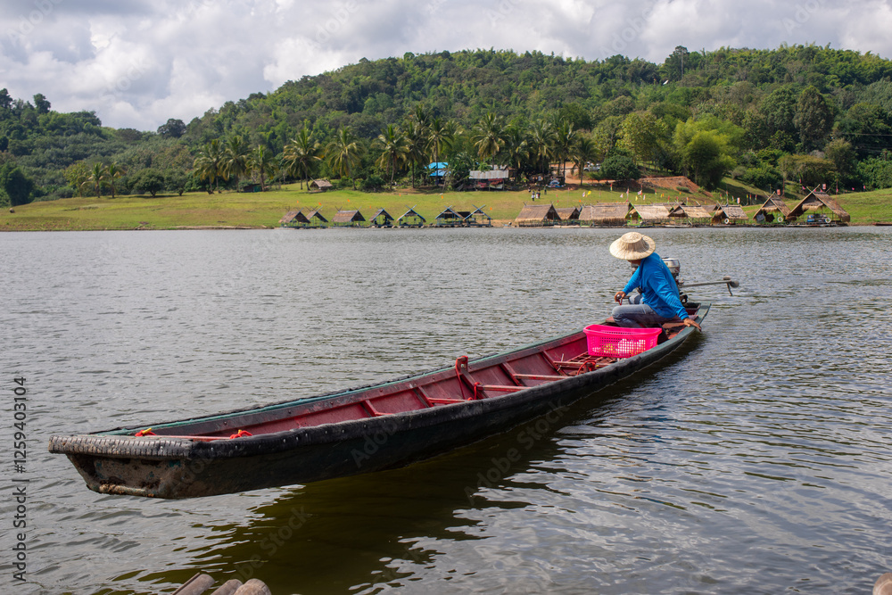 Fototapeta premium boat on the river