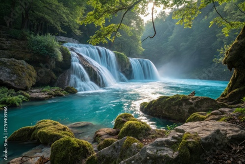 Majestic Waterfall Long Exposure: Azure Serenity & Razor Sharp Detail - Nature Photography