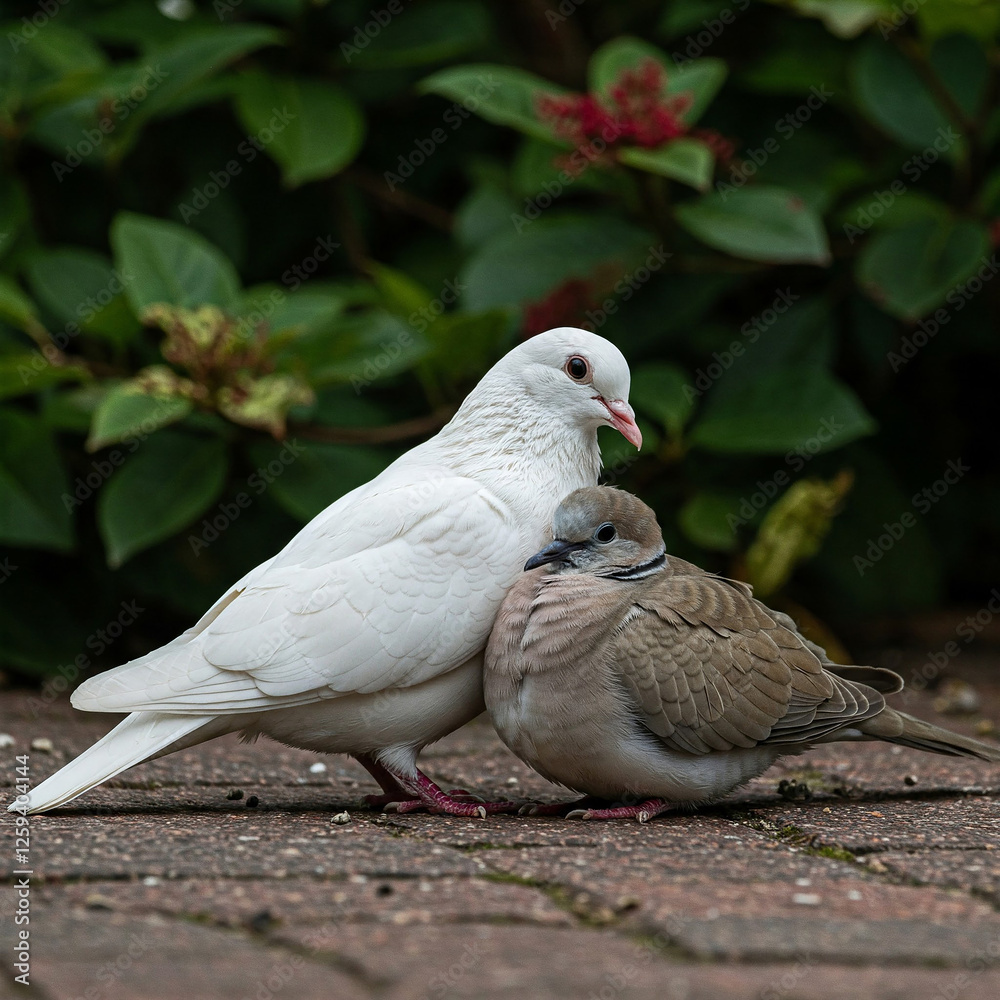 Fototapeta premium white dove in the park