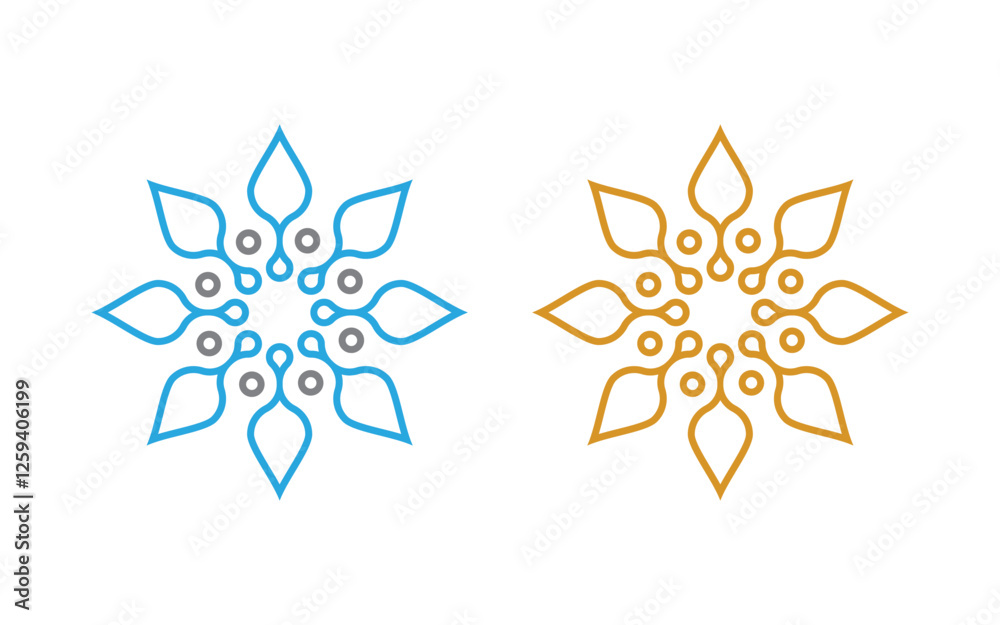 Beauty flower illustration vector icon logo design template Beauty flower illustration vector icon logo design template