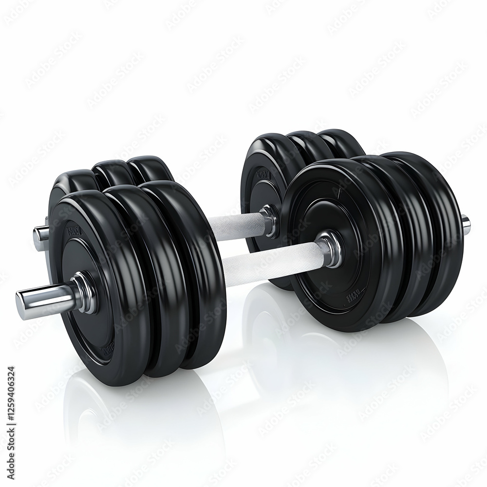 Naklejka premium dumbbell on white background