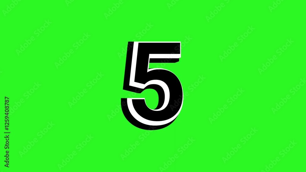 10 seconds countdown timer with bold and eye catching number on green screen 10 seconds countdown timer with bold and eye catching number on green screen