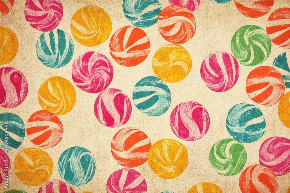 Colorful swirl candy pattern on an aged background Colorful swirl candy pattern on an aged background