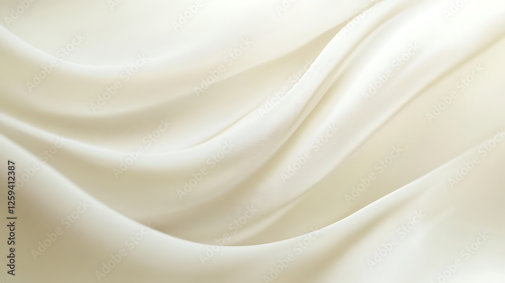 Fototapeta premium Elegant Cream Silk Fabric Draped Softly