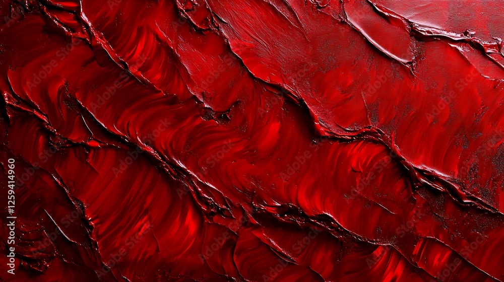 Obraz premium Red paint texture, artistic strokes