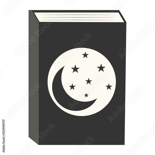 Mystical Celestial Element on White Background. Vector Illustration in Doodle Style