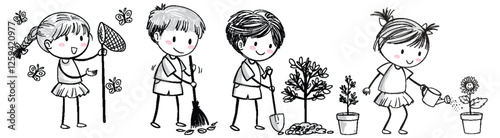 Children Engaged in Outdoor Activities