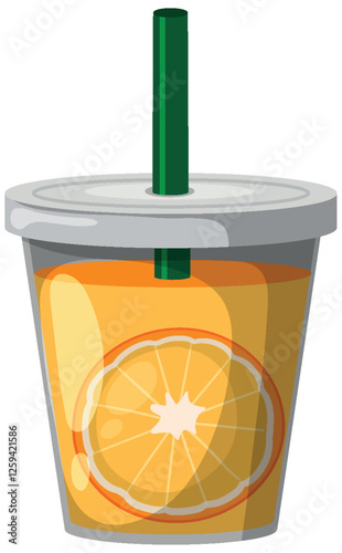 Refreshing Citrus Juice in a Cup