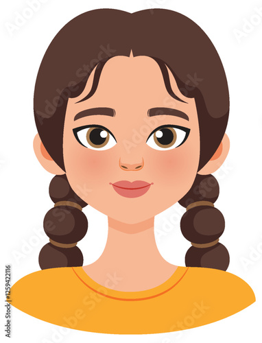 Smiling Woman with Braided Hair