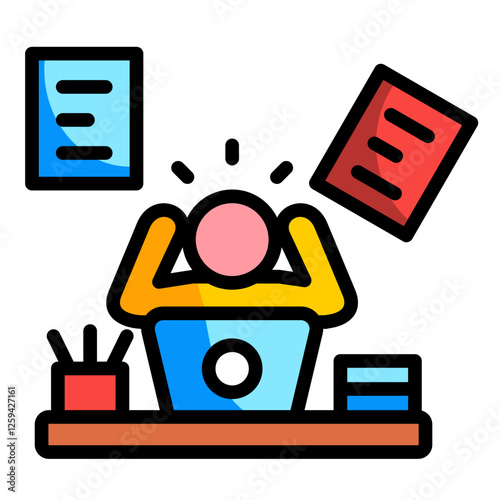 Disorganized Work Icon