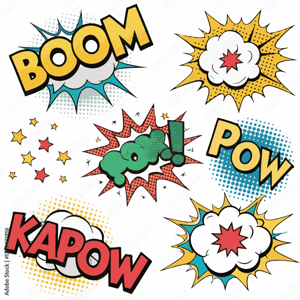 Fototapeta premium Comic Sound Effects Images 