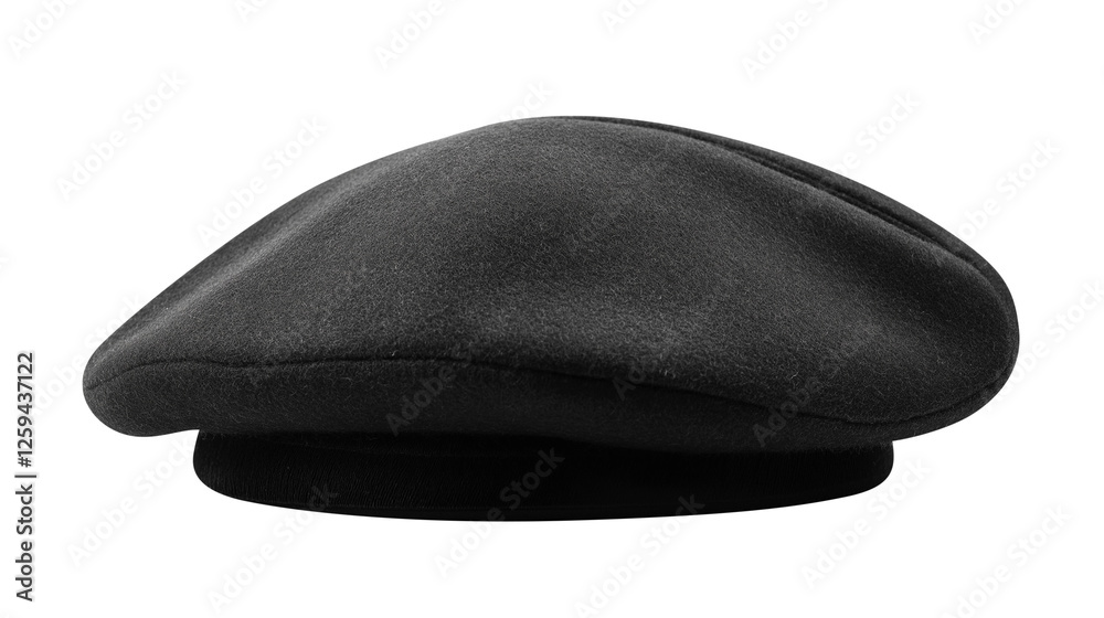 Black cap isolated on transparent white background, clipping path Black cap isolated on transparent white background, clipping path