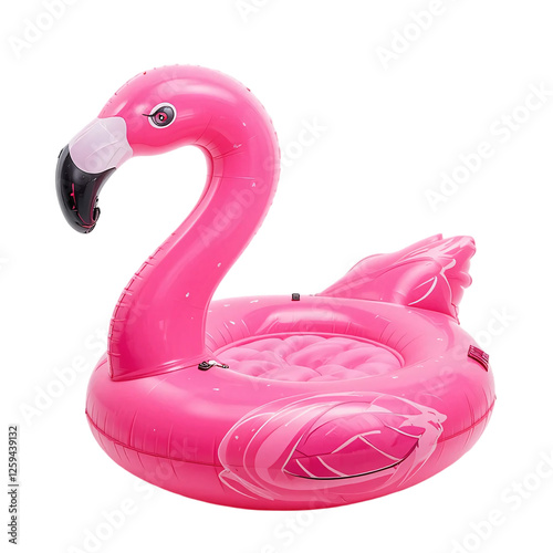 Pink Inflatable Flamingo Pool Float, Perfect for Summer Fun and Pool Parties, High-Resolution Stock Photo