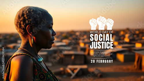 World Day of Social Justice. 20 February. Banner. Poster. photo