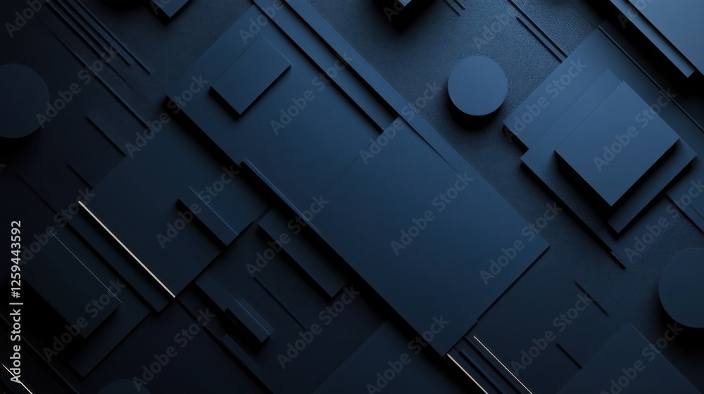 Abstract Shapes and Lines on a Blue Background for Design, Banner Template. White Space in the Center for Text, Simple Modern Wallpaper with Copy Space for Stylish Visuals. Abstract Shapes and Lines on a Blue Background for Design, Banner Template. White Space in the Center for Text, Simple Modern Wallpaper with Copy Space for Stylish Visuals.