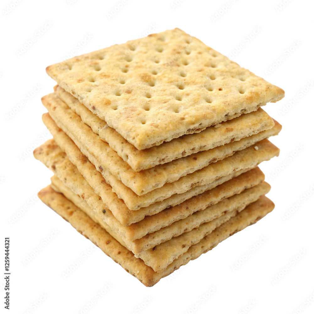 Stack of Square Crackers, Ideal for Snack Advertising and Food Presentations Stack of Square Crackers, Ideal for Snack Advertising and Food Presentations