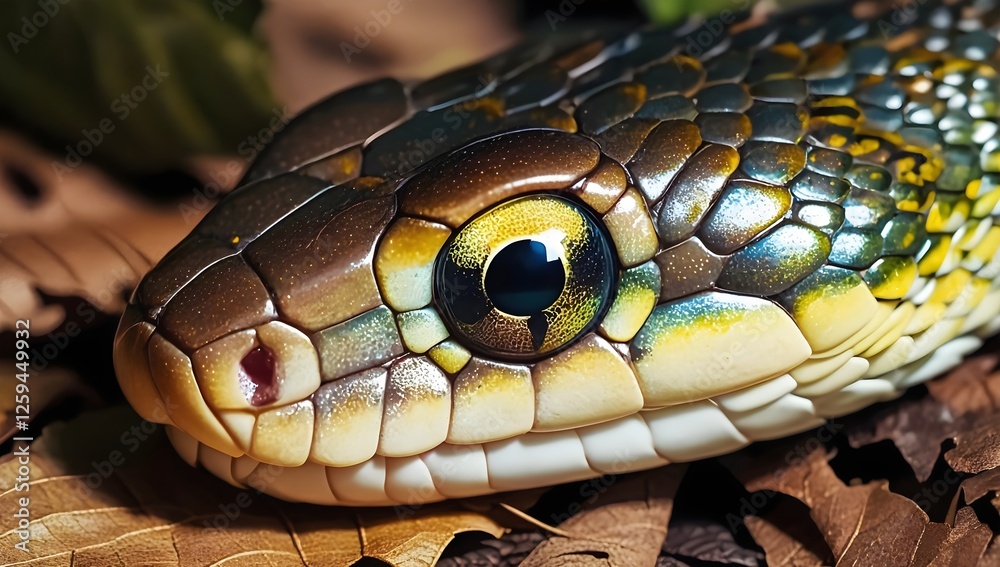 close up background of snake eye in forest close up background of snake eye in forest