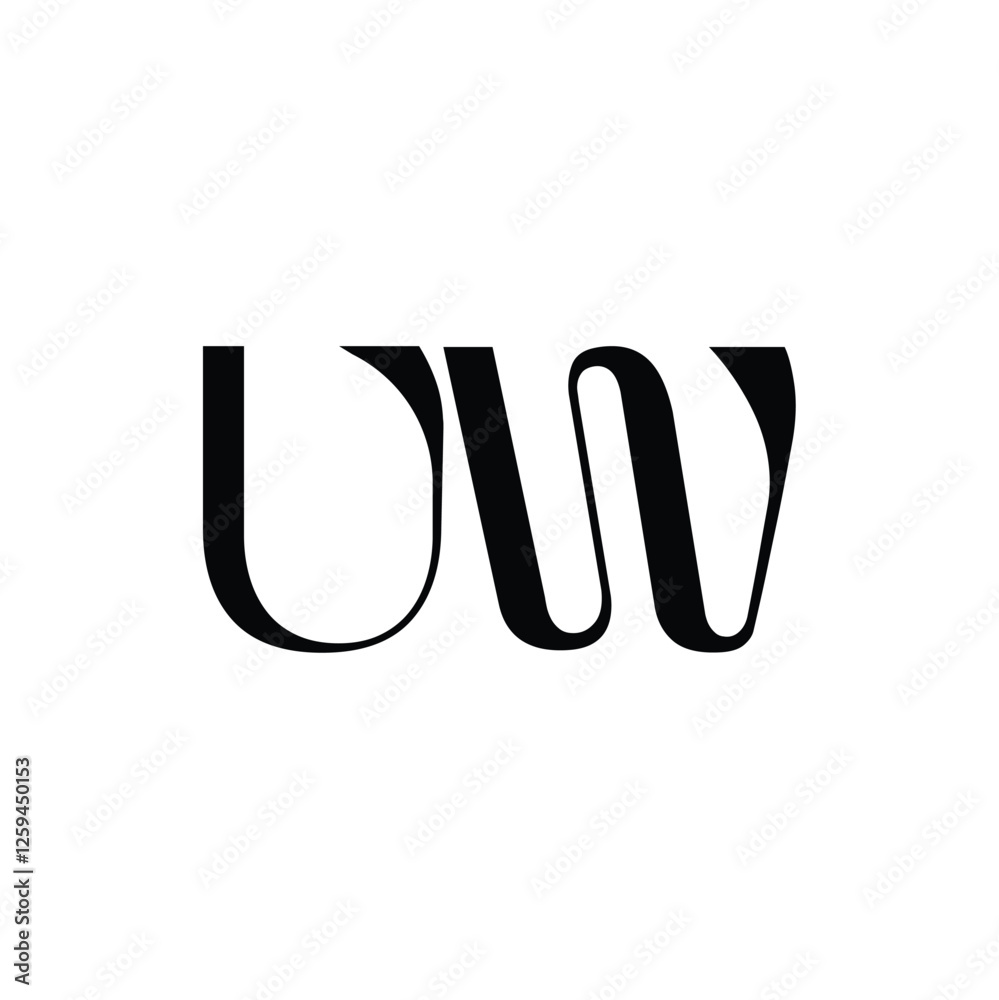 UW monogram logo design letter text name symbol monochrome logotype alphabet character simple logo UW monogram logo design letter text name symbol monochrome logotype alphabet character simple logo