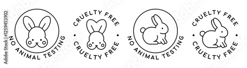 No animal testing cruelty free icons