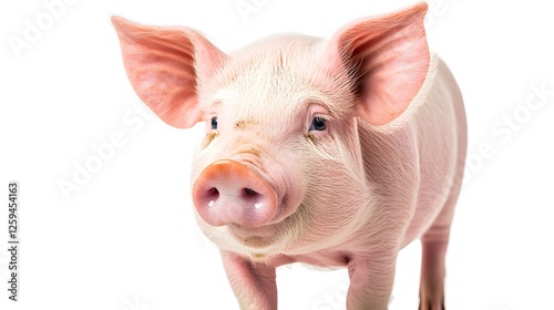 Pig isolated over white background
