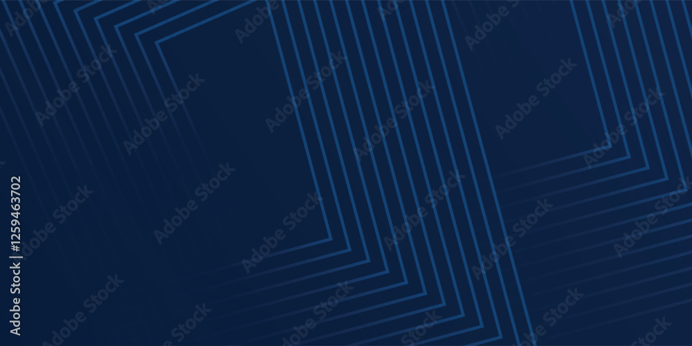 Naklejka premium Dark blue background. Modern line stripes curve abstract presentation background. Luxury paper cut background.