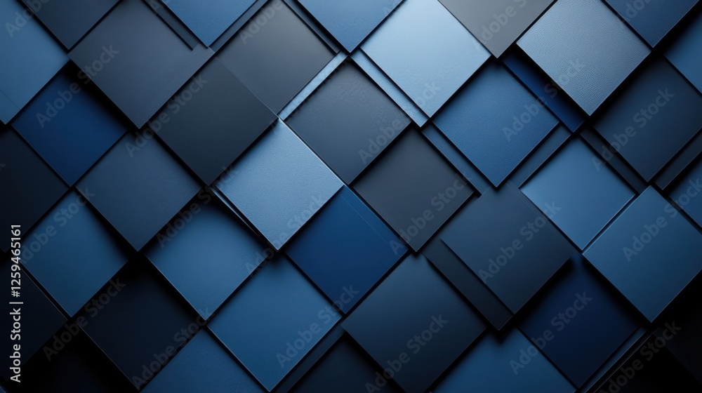 Minimalist abstract diamond pattern on a Blue background. Banner template with white space for text, suitable for modern and professional design purposes. Minimalist abstract diamond pattern on a Blue background. Banner template with white space for text, suitable for modern and professional design purposes.