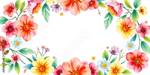 Springtime Flourish: A Circle of Delicate Flowers