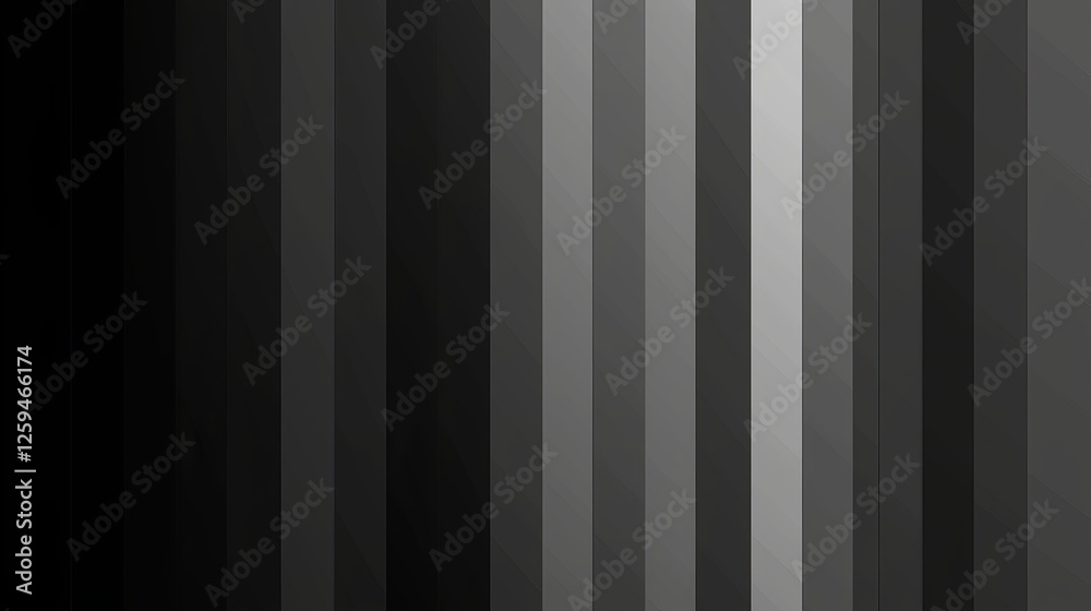 Vertical gradient stripes transition from black to grey, creating a minimalist, abstract, and dimensional design -ai Vertical gradient stripes transition from black to grey, creating a minimalist, abstract, and dimensional design -ai
