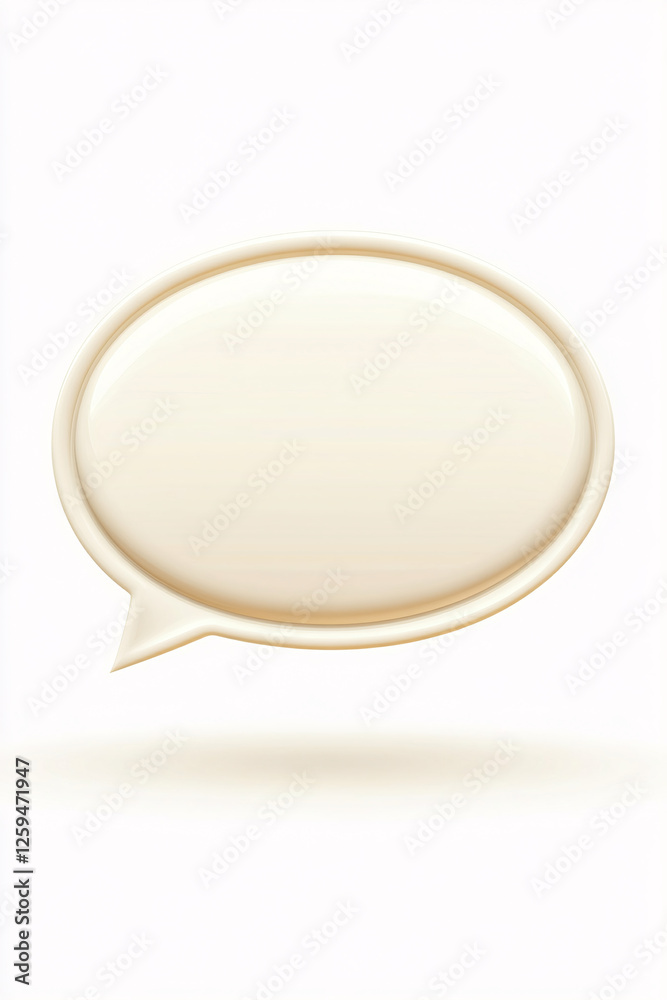 white 3d speech bubble with soft drop shadow isolated on white background white 3d speech bubble with soft drop shadow isolated on white background