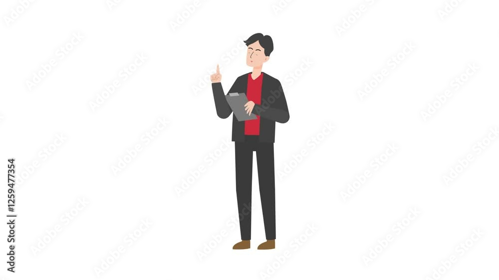 video man is standing and giving a lecture cartoon animation
video man is standing and giving a lecture cartoon animation
