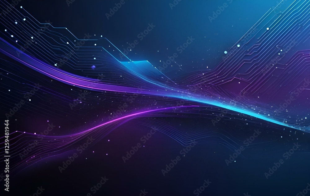 Fototapeta premium Blue purple digital background image, line, texture, banner
