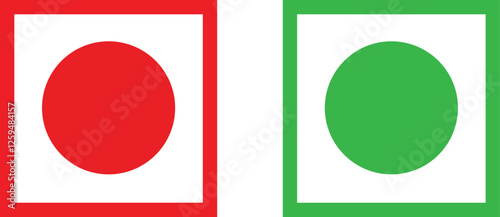 Veg Non-Veg Symbol Isolated Vector Illustration