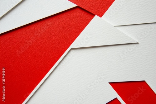 Free Download Abstract Red and White Geometric Design: A Study in Contrasting Colors and Shapes - GFXLoad