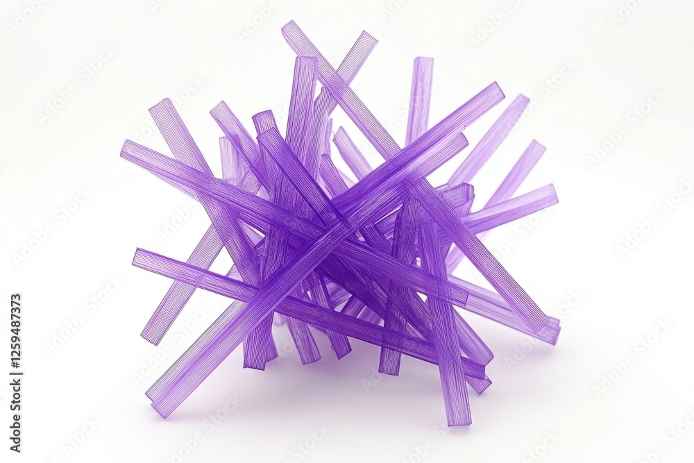 Abstract Purple Sculpture: A Study in Lines and Form Abstract Purple Sculpture: A Study in Lines and Form