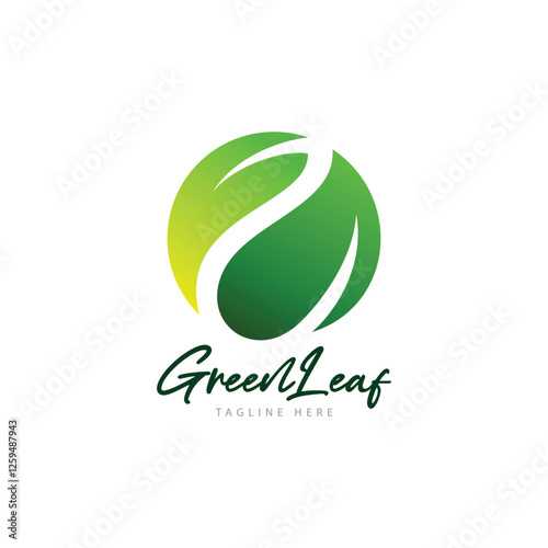 Green Leaf Nature Healthy Logo