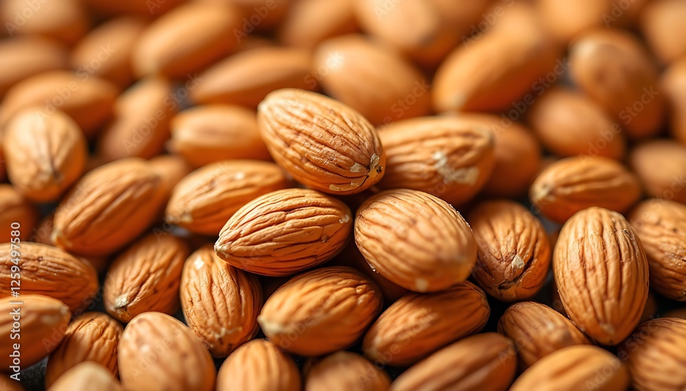 Pile of Fresh Raw Almonds Food Closeup for Healthy Eating Pile of Fresh Raw Almonds Food Closeup for Healthy Eating
