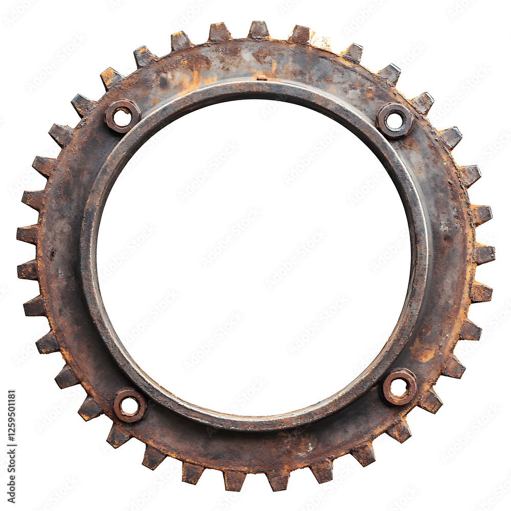Rusty Metal Gear Wheel Isolated on White Background Rusty Metal Gear Wheel Isolated on White Background