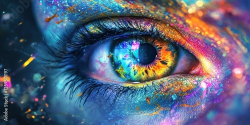 Vibrant Eye: A Kaleidoscope of Color and Imagination