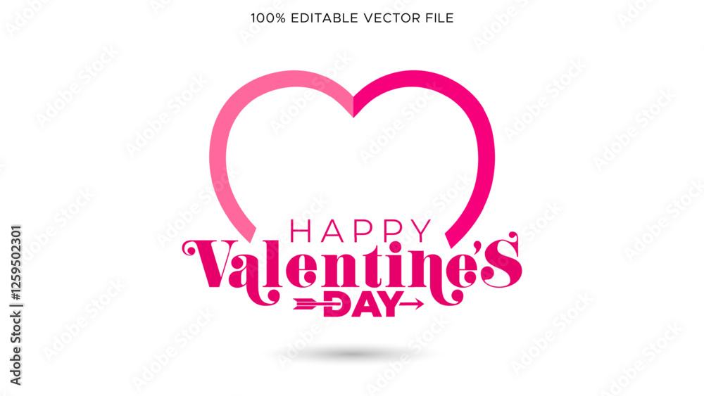 Happy Valentines Day. stylish typography with heart. Social media banner, post, card and logo unit concept design. Happy Valentines Day. stylish typography with heart. Social media banner, post, card and logo unit concept design.