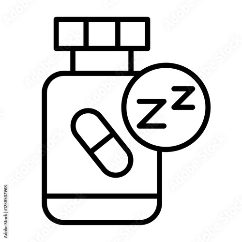 Insomnia Icon, Sleepless disorder, depression