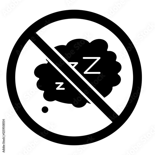 Insomnia Icon, Sleepless disorder, depression