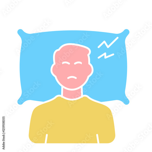 Insomnia Icon, Sleepless disorder, depression