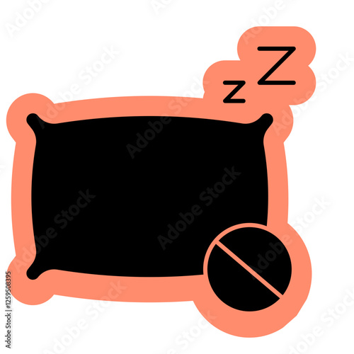 Insomnia Icon, Sleepless disorder, depression