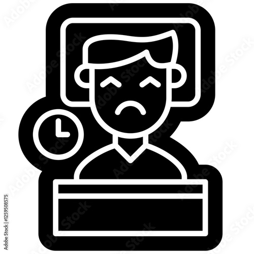 Insomnia Icon, Sleepless disorder, depression