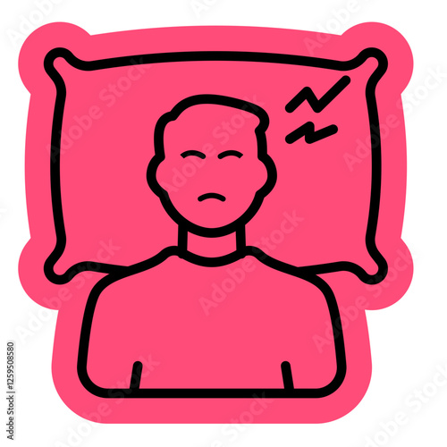 Insomnia Icon, Sleepless disorder, depression