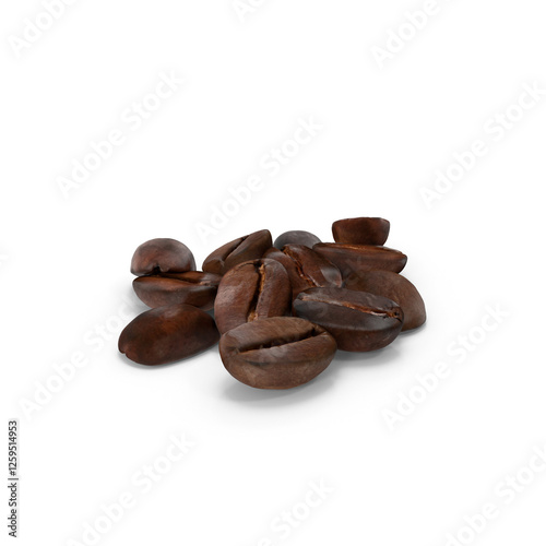 Coffee beans pile